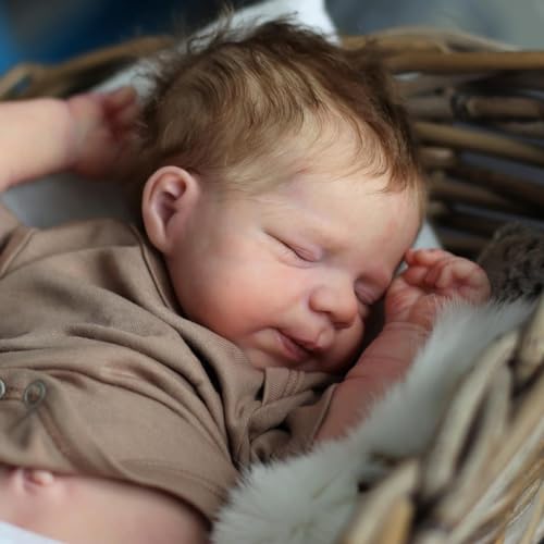Muñeco bebe reborn realista 19 pulgadas boy vinilo miniatura 5