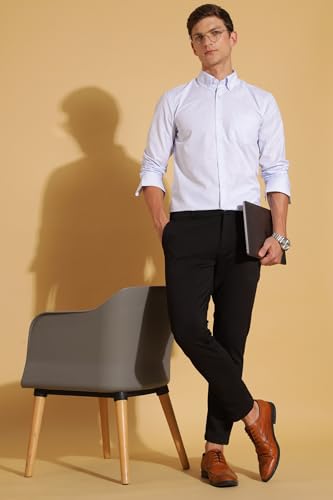 Image of Fyltr Men's Regular Fit Shirt - Full Sleeve | Functional Pocket | Button Down Collar | Formal Shirts for Men