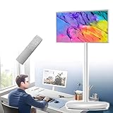 【TÉLÉVISEUR TACTILE AVEC TÉLÉCOMMANDE】 : Ce téléviseur intelligent portable est doté d'un nouvel écran tactile IPS d'une résolution allant jusqu'à 1920 x 1080, offrant une expérience visuelle haute définition immersive. Il intègre également une caméra haute définition de 1300 W, compatible avec les appels vidéo et la photographie. La télécommande fournie permet une utilisation et un contrôle simplifiés.