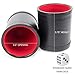 Professional Shaker Cups | Leather with Velvet Felt-Lined Interior | 1 Red Lined Cup and 5 Dice Set