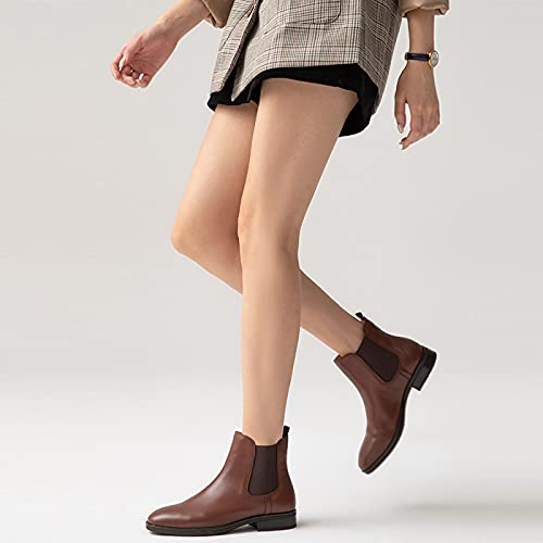 U-lite Womens Fall Winter Comfortable Stylish Leather Chelsea Ankle Boots Women Booties4