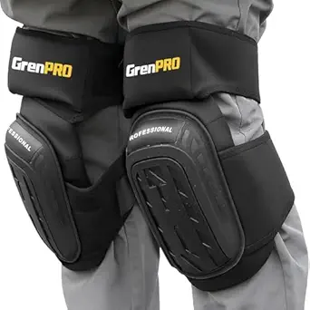 Professional Knee Pads for Work,Heavy Duty Thick Foam Knee Pads Tools, Knee Pad with Soft Gel Cushion for Construction, Work, Flooring, Gardening, Cleaning, Tiling,Black