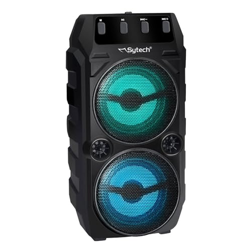 Sytech Altavoz portatil Serie microbeat 2x3, 10w, rms / 75 pmpo, Recargable, BT, Mic, led