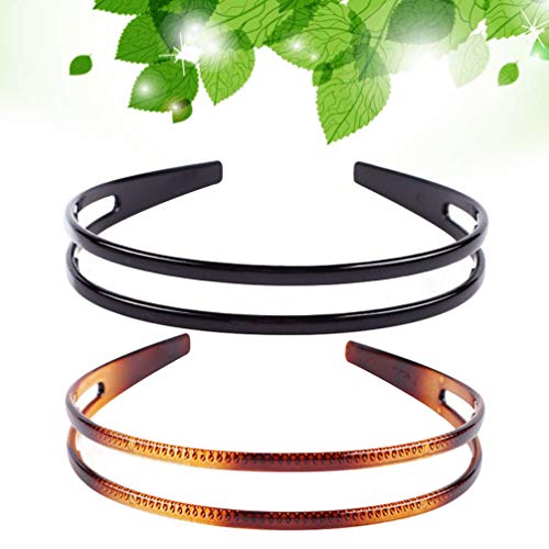 Minkissy 78H711431VO154892CZ105 2Pcs Toothed Headbands Plastic Hair Band Anti-Slip Hair Hoop Daily Headpiece thumb #6