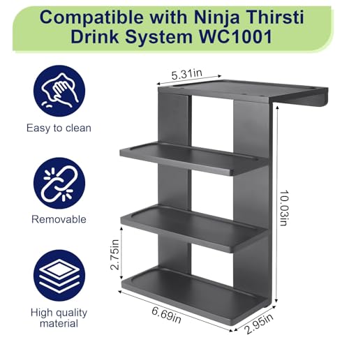Flavor Pod Holder for Ninja Thirsti WC1001 Soda Maker, 12-Pod Capacity Wooden Organizer Rack, Countertop Storage Station & Custom Accessory for Thirsti Drink System (Holder Only) - Thumbnail 2