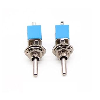 10Pcs Mini Toggle Switch SPDT 3 Pin ON/OFF 6A 125V - Compact Switch for Cars, Arduino, DIY Electronics, Dashboard, Home Appliances