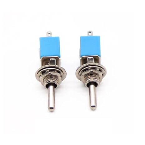 10Pcs Mini Toggle Switch SPDT 3 Pin ON/OFF 6A 125V - Compact Switch for Cars, Arduino, DIY Electronics, Dashboard, Home Appliances
