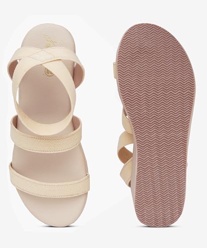 Image of JM LOOKS Comfortable Elastic Multi-Strap Wedge Sandals With Lightweight Platform Base For All Day Summer Support