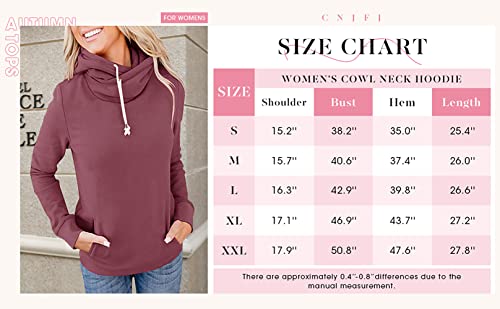 Womens Casual Hooded Sweatshirts Cowl Neck Hoodies Pullover Simple Plain Sweatshirts Active Hoodies Off-White #TOP3