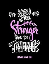 You Are Stronger Than You Think: Never Give Up (Inspirational Journals to Write In)