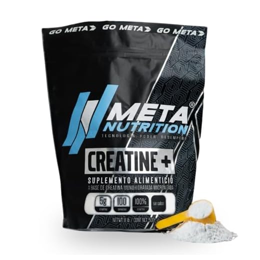 Meta Nutrition Creatina Monohidratada Creatine - 500 Gr, 100 Porciones, con Scoop incluido