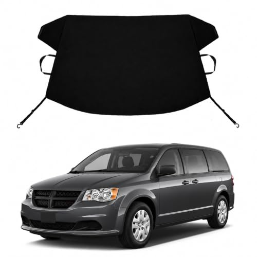 Image of Caravan Custom Windshield Cover for Ice and Snow Dodge Caravan Heavy Duty 600D Oxford Fabric Windshield Protector Fit Waterproof Frost Snow Cover Winter Car Accessories
