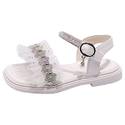 Infant Baby Toddler Girl Casual Buckle Sandal Open Toe Ruffle Dot Bow Flower Dress Soft Sole Princess Shoes