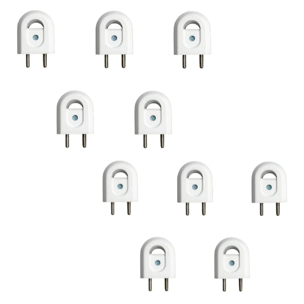 Fancy Model 2 Pin Plug| Non Flammable Top| Unbreakable Body| Polycarbonate| White 6A 240V| Pack of 10-picture-12