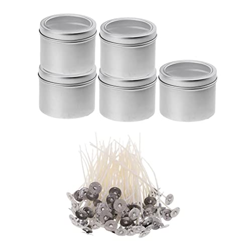 Kit 105 piezas mechas preencoladas en lata para velas y bálsamos
