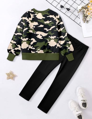 Image of Girls Clothes, Girls Outfits Tie Dye Sweatshirt Tops and Leggings Sweatpants 2 Piece Fall Winter Clothes Set 6-16T