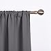 NICETOWN Blackout Curtains Panels for Bedroom - Thermal Insulated Rod Pocket Window Blackout Drapes/Draperies for Living Room (2 Panels, W42 x L63 inches, Grey)