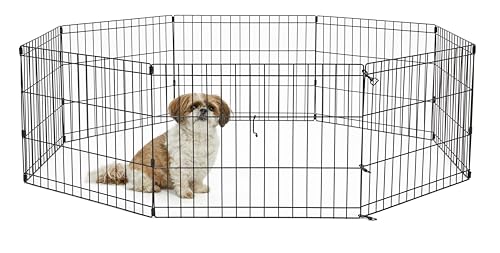 New World Pet Products 18' Foldable Black Metal Dog Exercise Pen ...