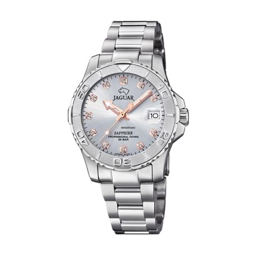 Montre JAGUAR J870/2 acier avec boîtier gris 34 mm haute précision pour femme