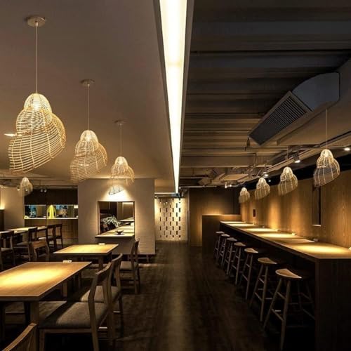 Lustre rotin contre l'ambiance froide d'un grand salon moderne