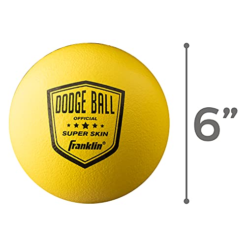 Franklin Sports Conjunto de bolas Dodgeball – Bolas de espuma revestidas com super pele para jogos d
