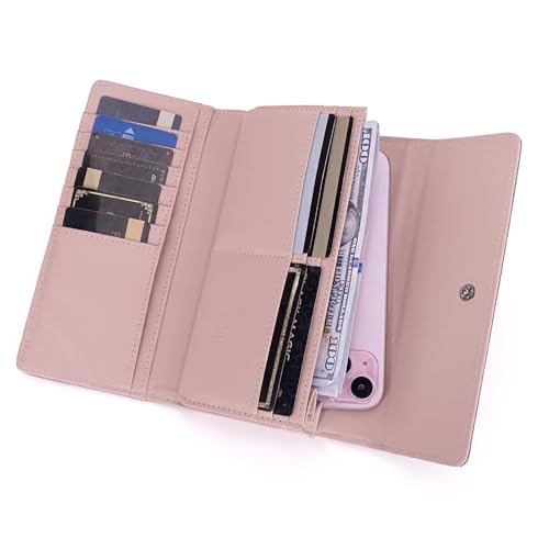 Image of Montana West X Wrangler Western Wallets for Women Trifold Wristlet Wallets Large Capacity Women Clutch Wallet with Coin Purse