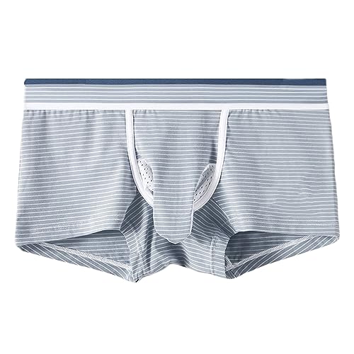 Letuwj Men's Underwear Breathable Striped Boxer Briefs