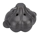 Bewinner Asador de Ajos de Hierro Fundido con Tapa y Elevador - Horno, Parrilla, Fogata - Para Asar Ajos, Hornear Patatas, Ahumar Carnes - Pre-sazonado, Orificio de Liberación de