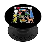 Photo Gallery illinois, mappa, mano, disegnato, illinois, stato, simboli, e, icone popsockets popgrip intercambiabile Photo Gallery illinois, mappa, mano, disegnato, illinois, stato, simboli, e, icone popsockets popgrip intercambiabile