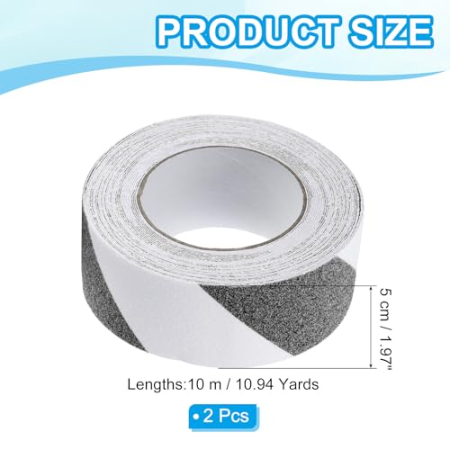 Image of PATIKIL Anti Slip Traction Tape 10.94 Yards x 2 inch, 2 Pcs Adhesive Grip Tape Safety Non Skid Tread Tape for Floor Wall Walk Stairs Steps Scooter Deck, Multicolored