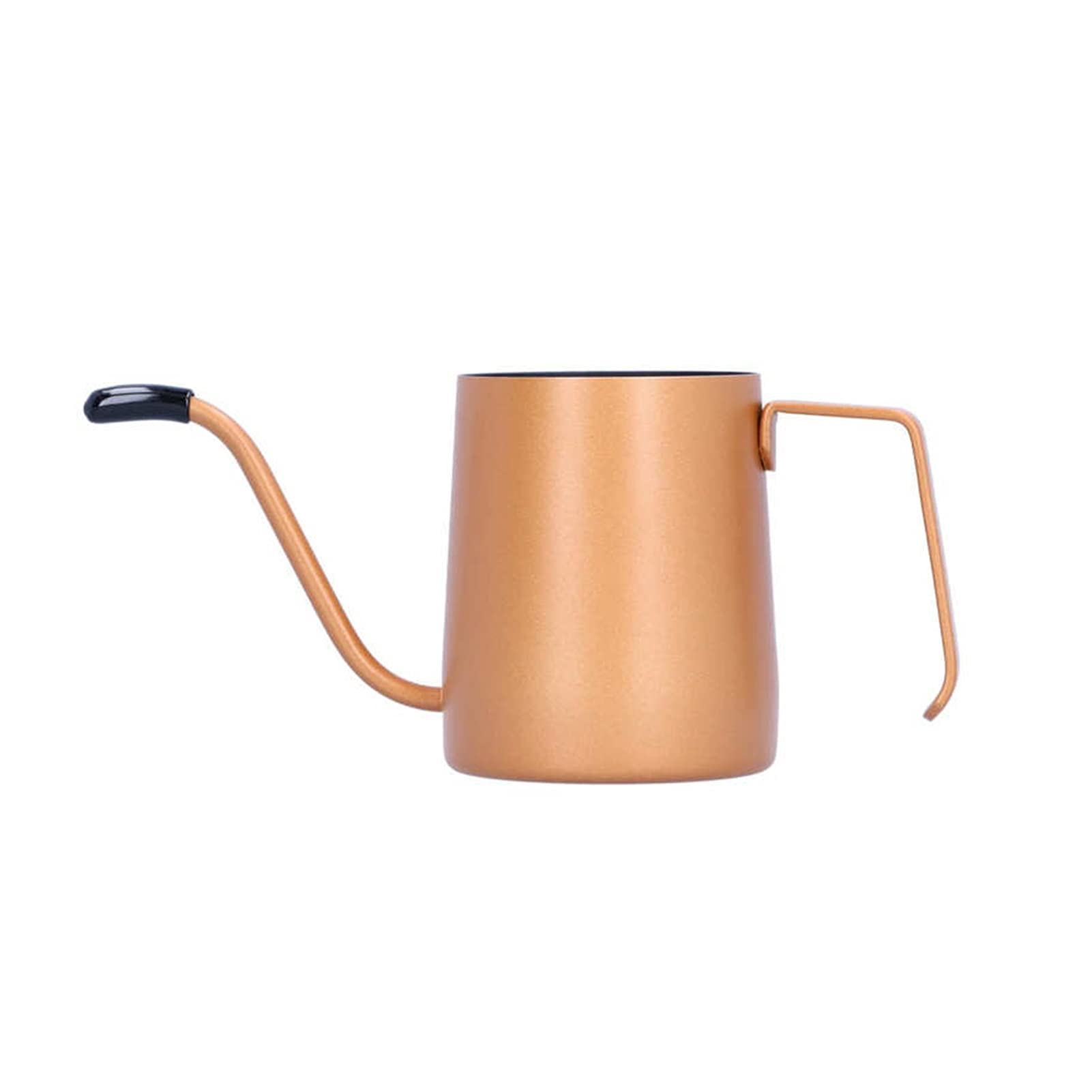 caihuashopping Kaffeekanne Kaffeekanne Edelstahl Gold Tropfenkaffee Topf Schwanenhals Kessel 350 ml Kaffeekessel mit Griff für Büro Home Coffee Shop Kaffeebereiter