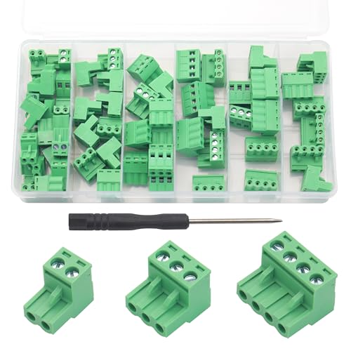 Connecteur bornier à vis 5.08mm Lot de 60 bornes 2P 3P 4P pour câble