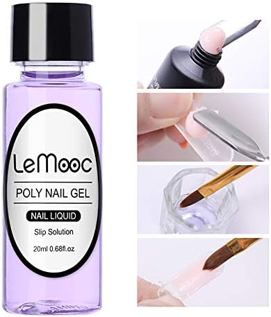 LEMOOC 20ml UV Gel Nail Liquid Slip Solution Painless Acrylic Nail Art Extension Manicure Tools