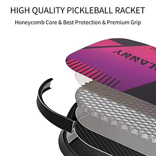Olanny Pickleball Paddles Set Of 4 Graphite Pickleball Set With Honeycomb Core And Comfort Grip,Pickle-Ball Equipment Includes 4 Pickleball Racquets,6 Balls,4 Pickleball Grip Tape & 1 Portable Bag #TOP2