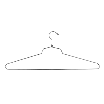 Econoco Commercial Steel Blouse and Dress Hanger with Regular Hook, 19
