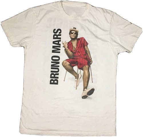 NZFBBJMGB BR@u@no Ma@RS 24k Magic World Tour 2017 T-Shirt Mens White