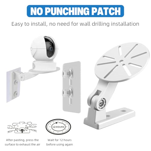 Image of ZORBES 3Pcs Security Camera Wall Mount Adjustable Camera Stand, No Drill Camera Bracket Dome Camera Wall Mount L-Shaped Stand for CCTV Baby Monitor Security IP Webcam Indoor Outdoor