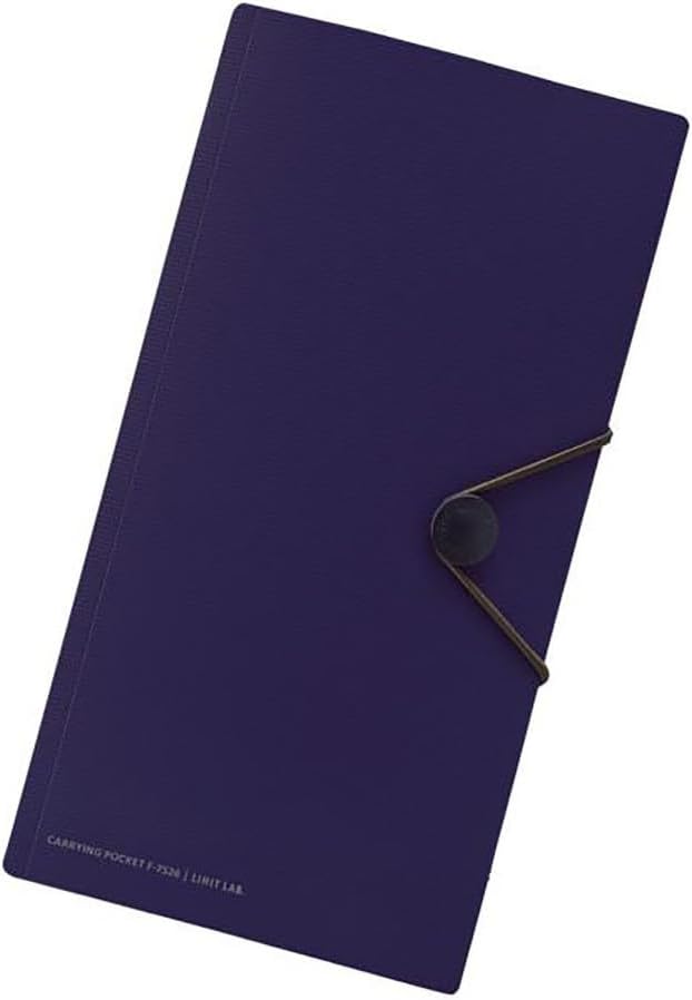 Lihit Lab F7526-24 Card Passbook Case Carrying Pocket for Travel Black