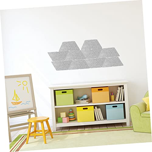 Pack de 12 paneles acústicos triangulares de fieltro con adhesivo para insonorización miniatura 6