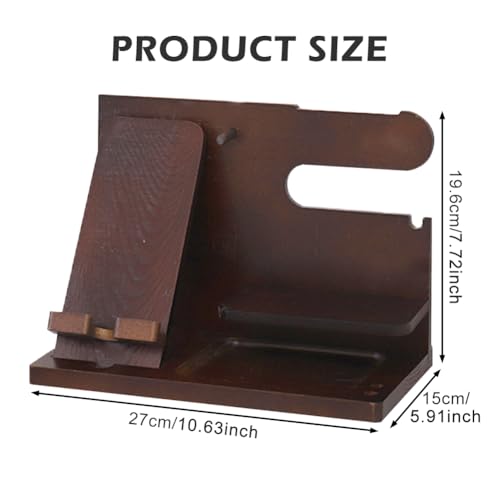 Mobile Phone Wooden Docking Station, Call phone Docking Station, Gifts for Him Bedside Organiser, Wooden Desktop Storage Station for Key Watch, Gift for Dad, Teacher Husband, Birthday, Christmas - Cosy Home Interiors Mobile Phone Wooden Docking Station, Call phone Docking Station, Gifts for Him Bedside Organiser, Wooden Desktop Storage Station for Key Watch, Gift for Dad, Teacher Husband, Birthday, Christmas - Image 2