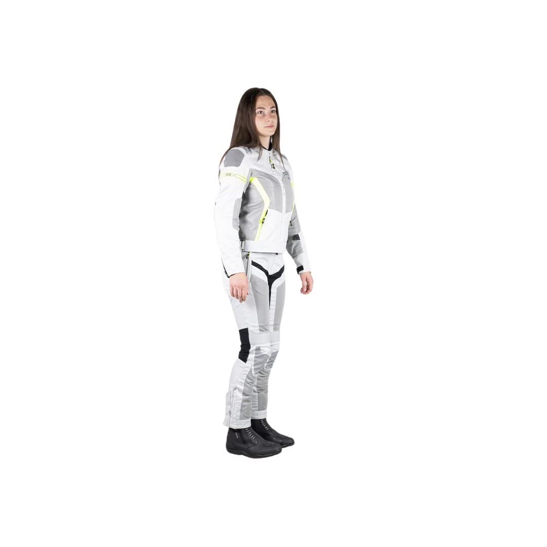 IXS Trigonis-Air Damskie spodnie motocyklowe tekstylne, jasnoszary/czarny, S