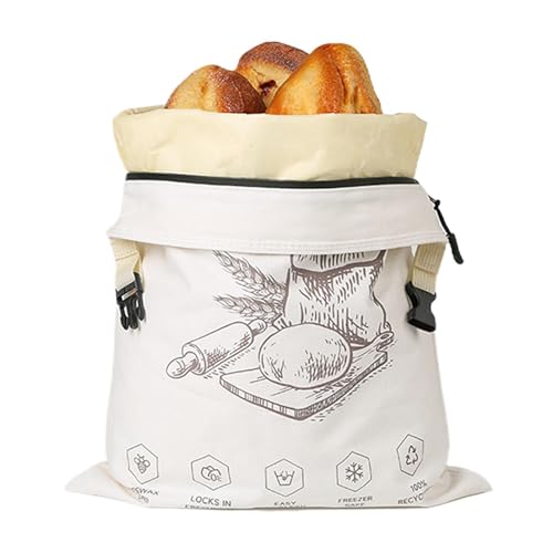 Bolsas Para Pan Con De Y Masa Madre - Almacenamiento Grande Reutilizable Con Cremallera - Bolsas Reutilizables Pan Apícola,Para Queso, Sándwich, Congelador, Frutas Y Verduras, Y Horneado