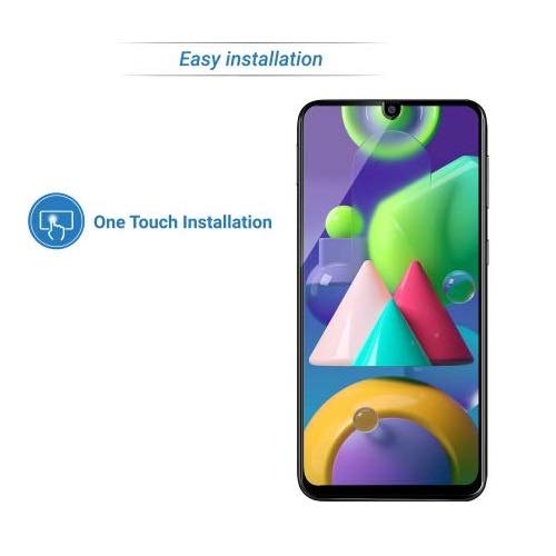 Image of STP FEE Glass Screen Protector Designed For Samsung F41 / M21 / M21s / M31 / M30s / M30 / A30 / A50 / A50s (6.4 inch) [Edge to Edge Coverage], Anti-Scratch Full Protection Durable Tempered Glass (Pack of 1)