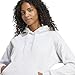 adidas Women's Essentials Small Logo Feel Cozy Hoodie, Light Grey Heather/White, X-Small