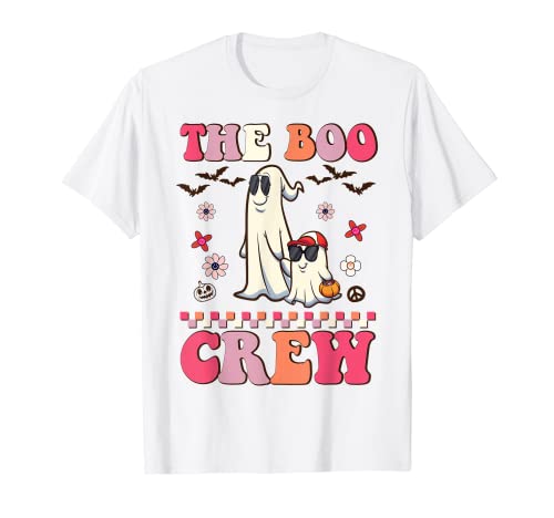 The Boo Crew Teacher Student Ghost Divertido Halloween Camiseta