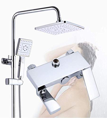 Ensemble de douche chaude et froide robinette en laiton 20 cm LWX