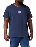 Hecho de 1% algodón jersey Levi\'s Graphic Crewneck Tee Camiseta Hombre Mini Sportswear Tee Srt Dress Blues (Azul) L -