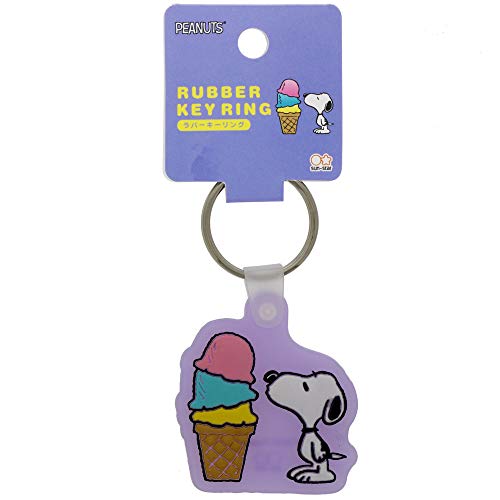 Porte-clés Snoopy caoutchouc Sunstar S8343438 violet accessoire manga