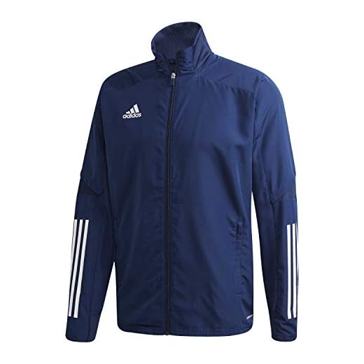 adidas Herr Con20 Pre Jkt sportjacka lag marinblå/vit L