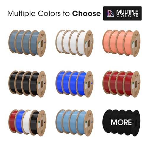 Image of eSUN PLA Basic Filament 1.75mm, 3D Printer Filament High Speed PLA for Fast Printing, 1KG Spool, 4 Spools 3D Printer Filament, Fire Engine Red